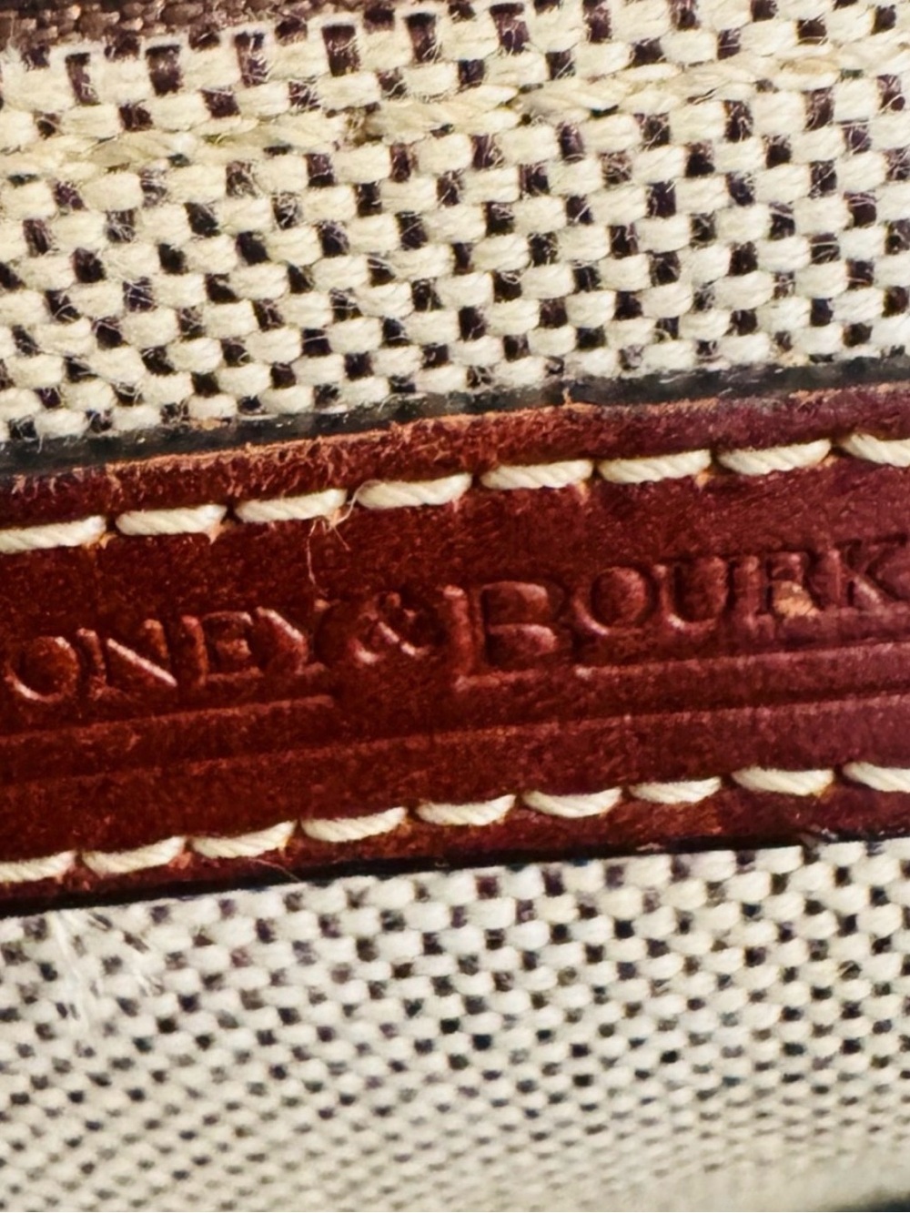 DOONEY AND BOURKE ‘LUCIA’ DOUBLE POCKET SIGNATURE SATCHEL VINTAGE - Picture 9 of 11